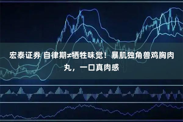 宏泰证券 自律期≠牺牲味觉!暴肌独角兽鸡胸肉丸,一口真肉感